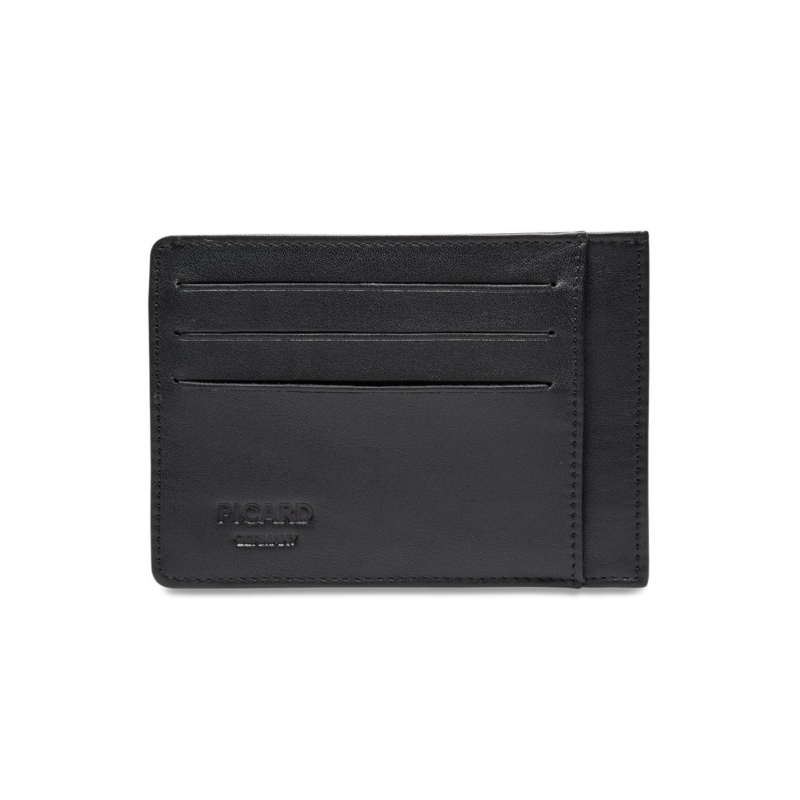 PICARD EUROJET LEATHER CREDIT CARD HOLDER BLACK - Type Center