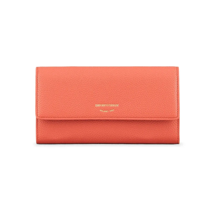 EMPORIO ARMANI MyEA ECO LEATHER WALLET ORANGE Type Center